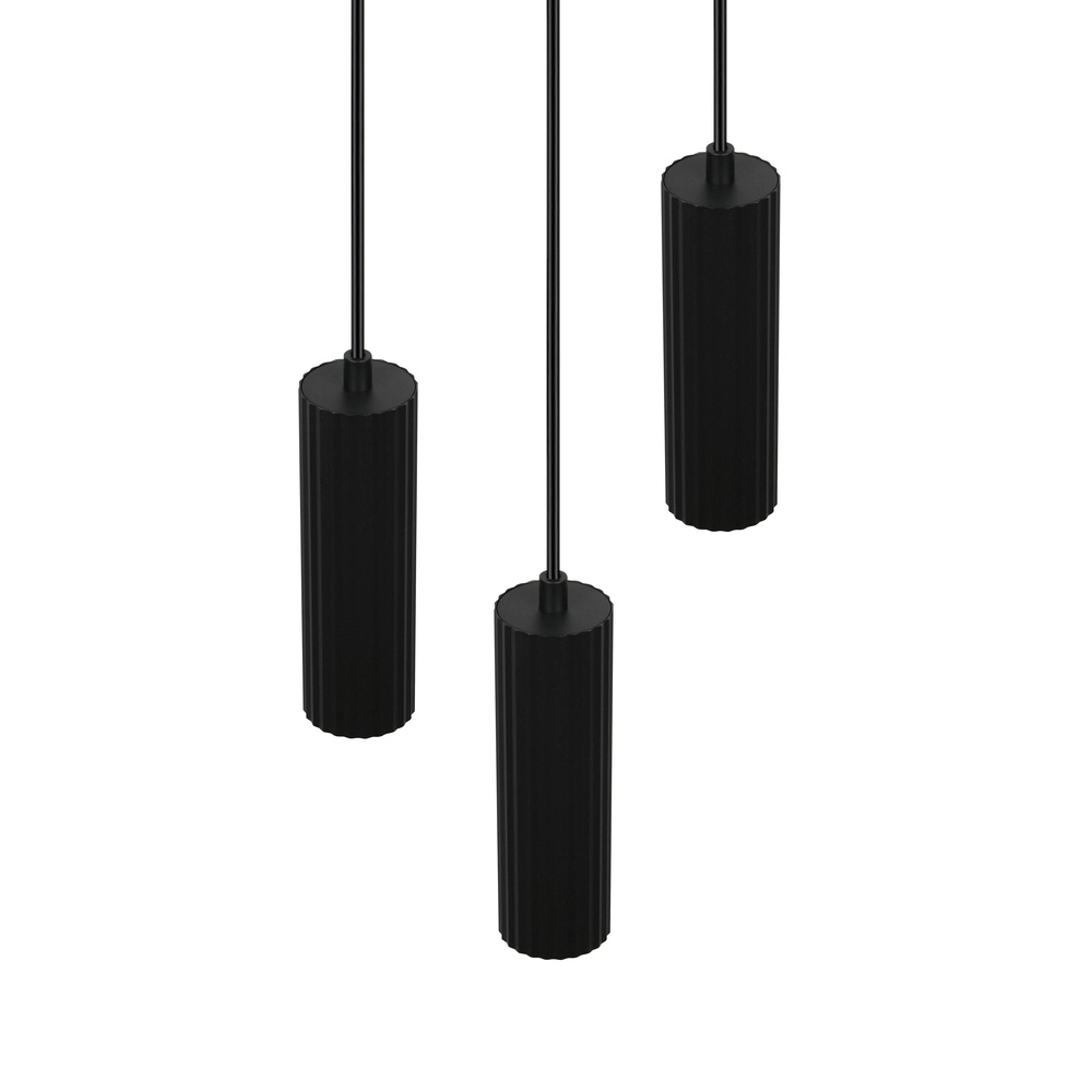 3-flammige Pendelleuchte Soka schwarz Trio 4017807658590