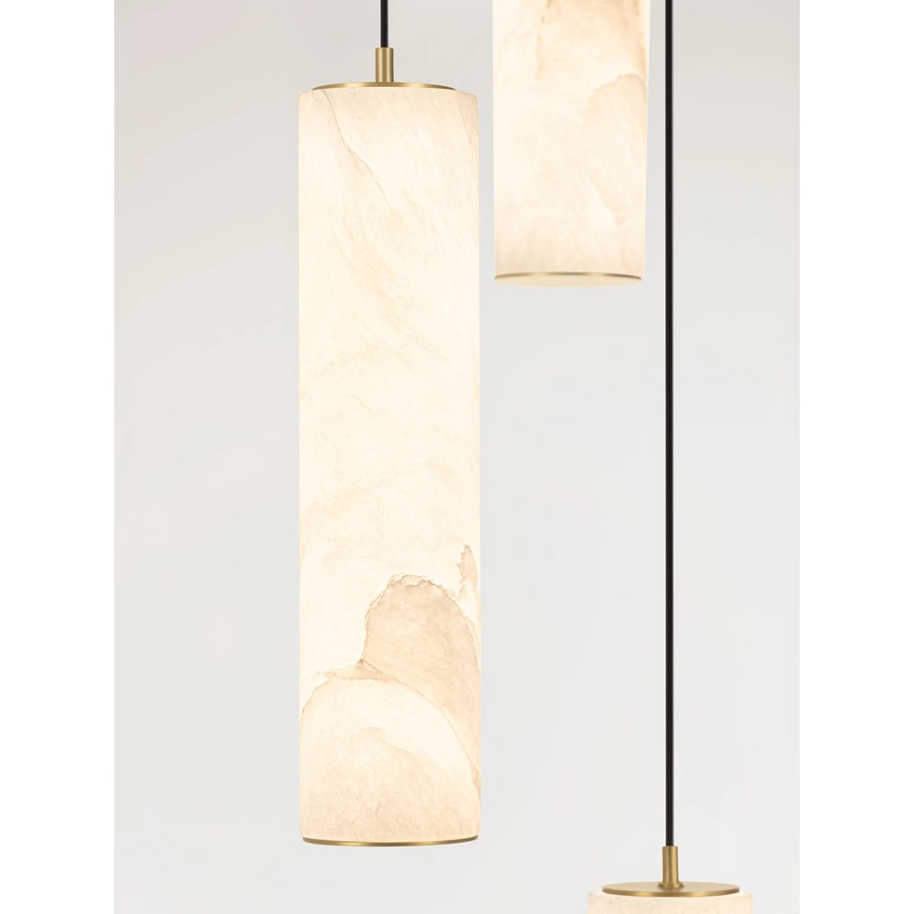 Pendellampe Diletto Gold mit weißen 7-Lichtern Lyora 5212063503236