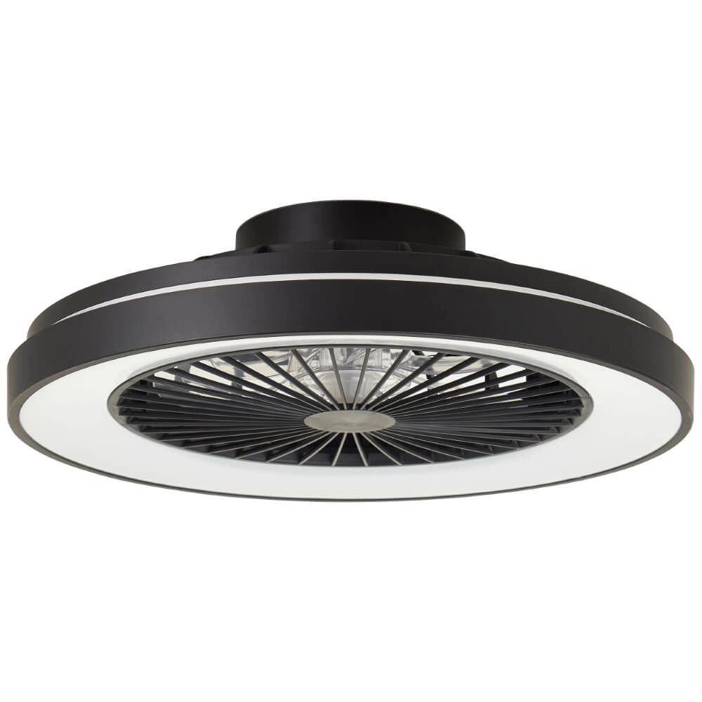Schwarzer Deckenventilator Mazzaro mit RGB-Lampe - 48cm Brilliant 4004353428449
