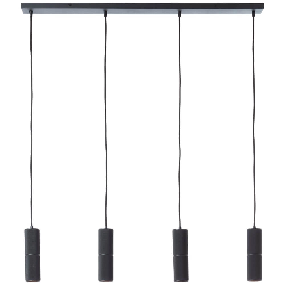 Hängelampe mit 4 Leuchten Marty Schwarz