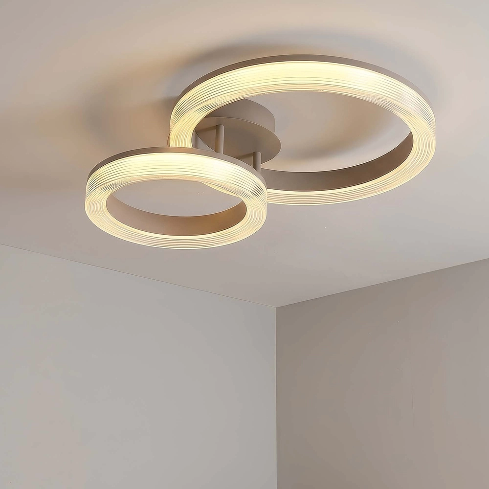 Design-Deckenlampe Lumen Rings Sandbraun Searchlight 5,05342E+12