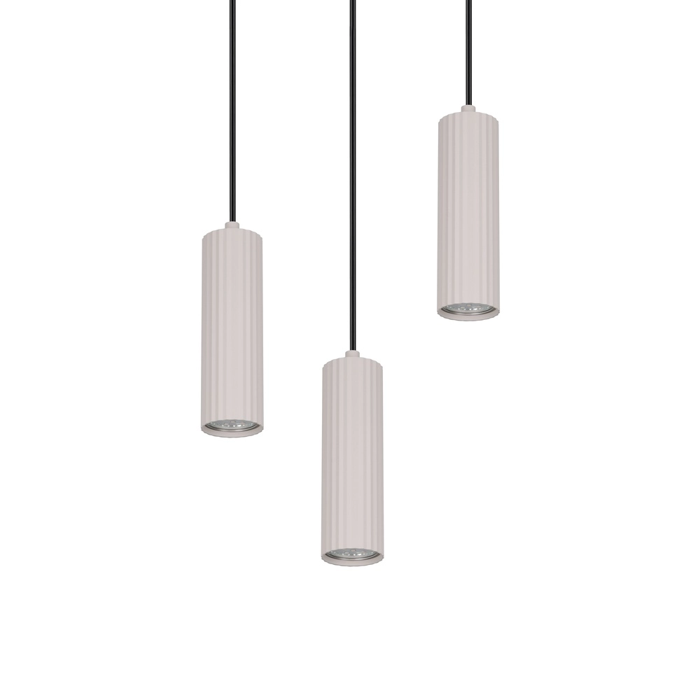 3-flammige Pendelleuchte Soka grau Trio 4017807658613