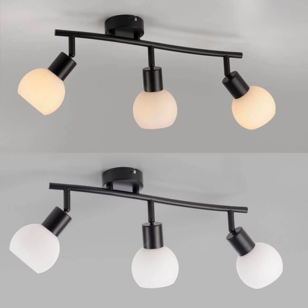Schwarze Deckenleuchte Loki 3-flammig Just Light 4043689000776