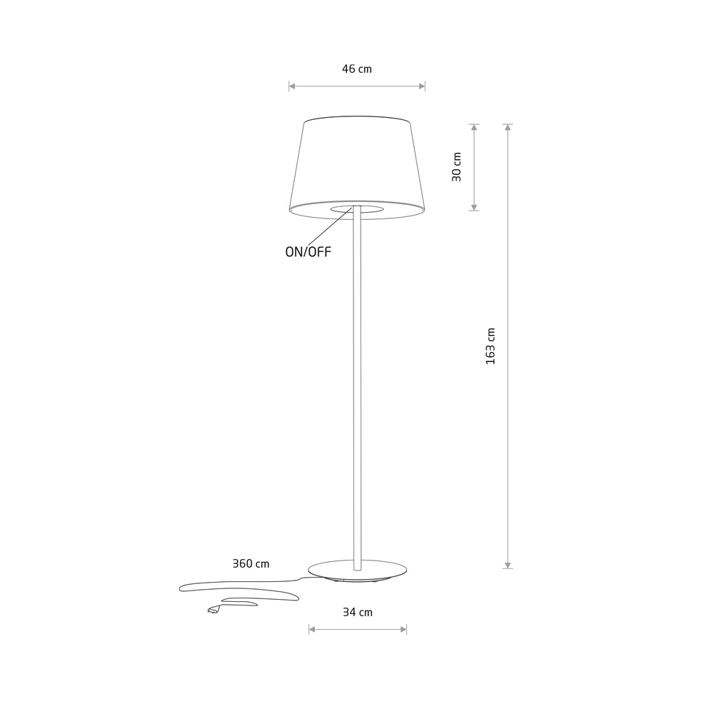 Stehlampe Tutoia sandbraun Ø 46 cm Lyora 5903139116831