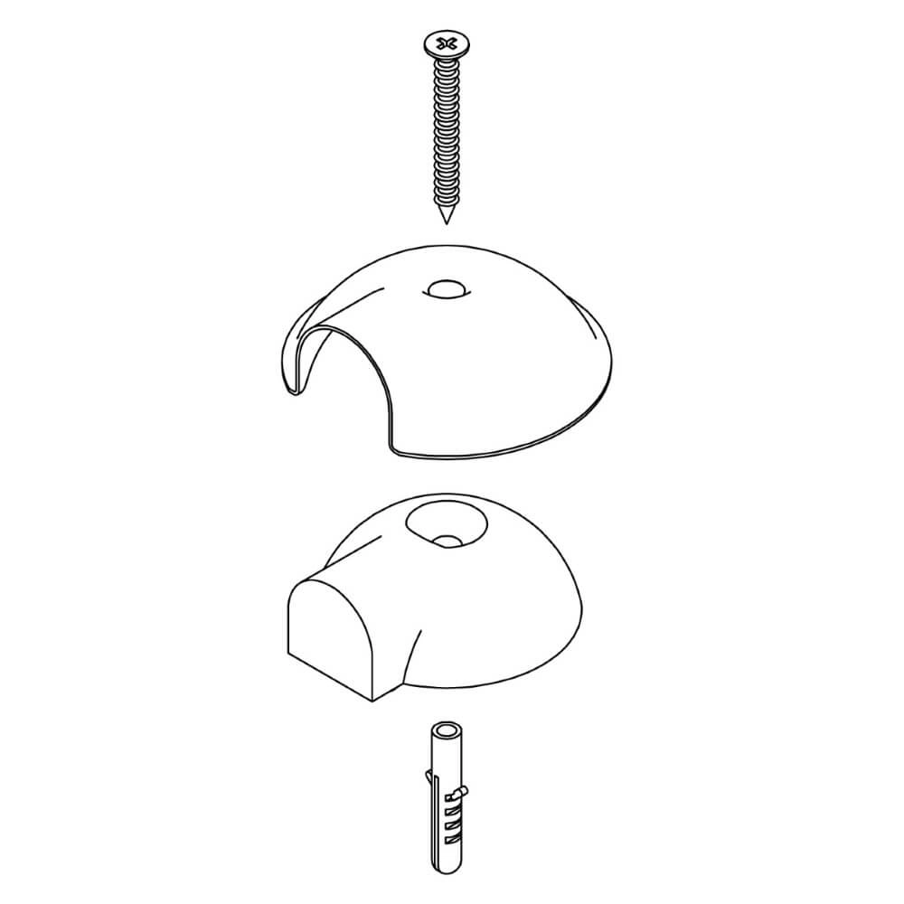 Türstopper Stelo Kugel Ø6,5 mit Steg Edelstahl Intersteel 8714186071625