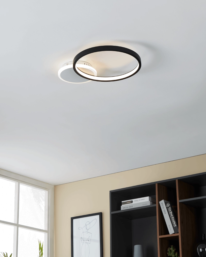 Verstellbare LED-Deckenleuchte Gafares rund - schwarz Eglo 9008606241002