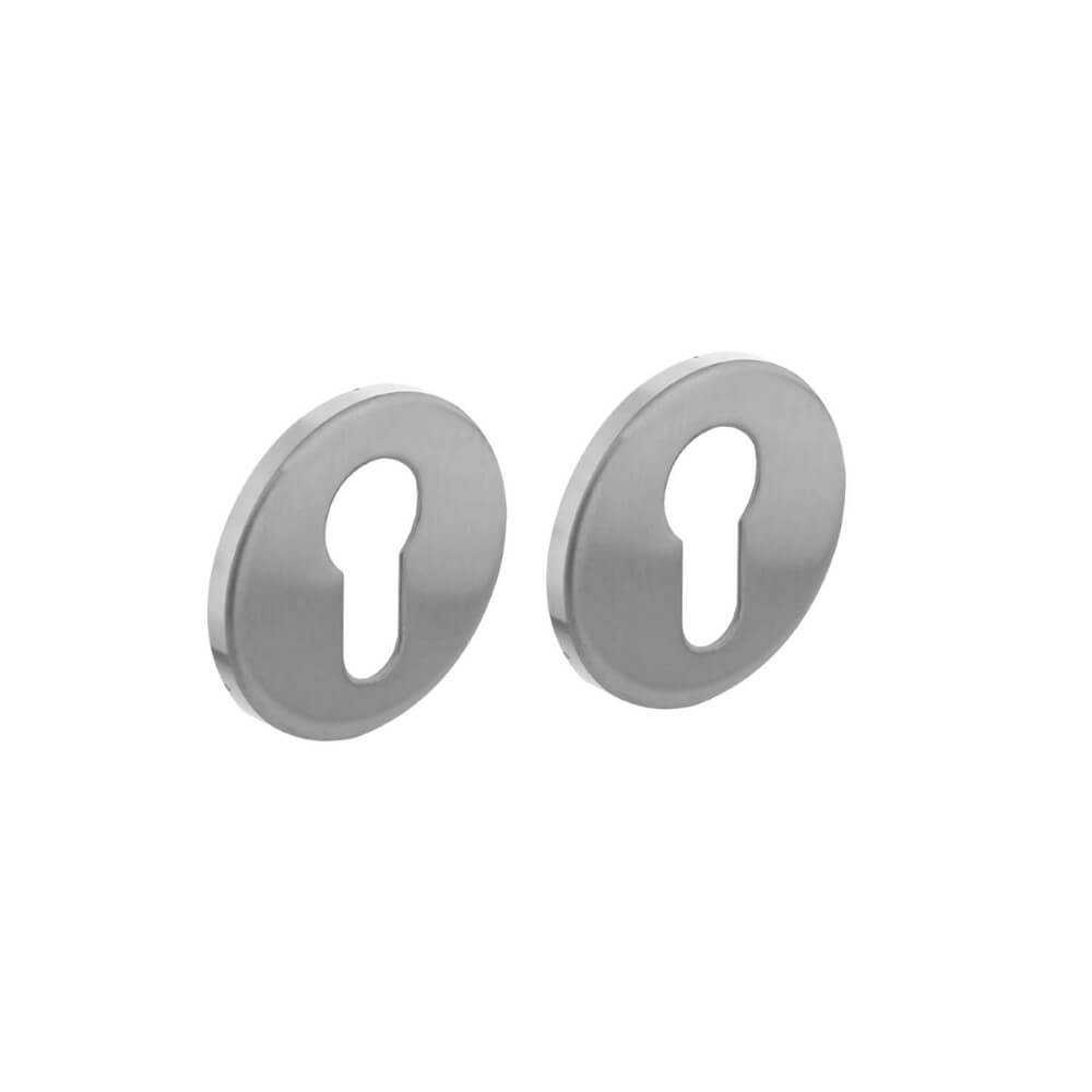 Set mit 2 Zylinder-Rosetten Tira Edelstahl Ø 53mm Intersteel 8714186635353