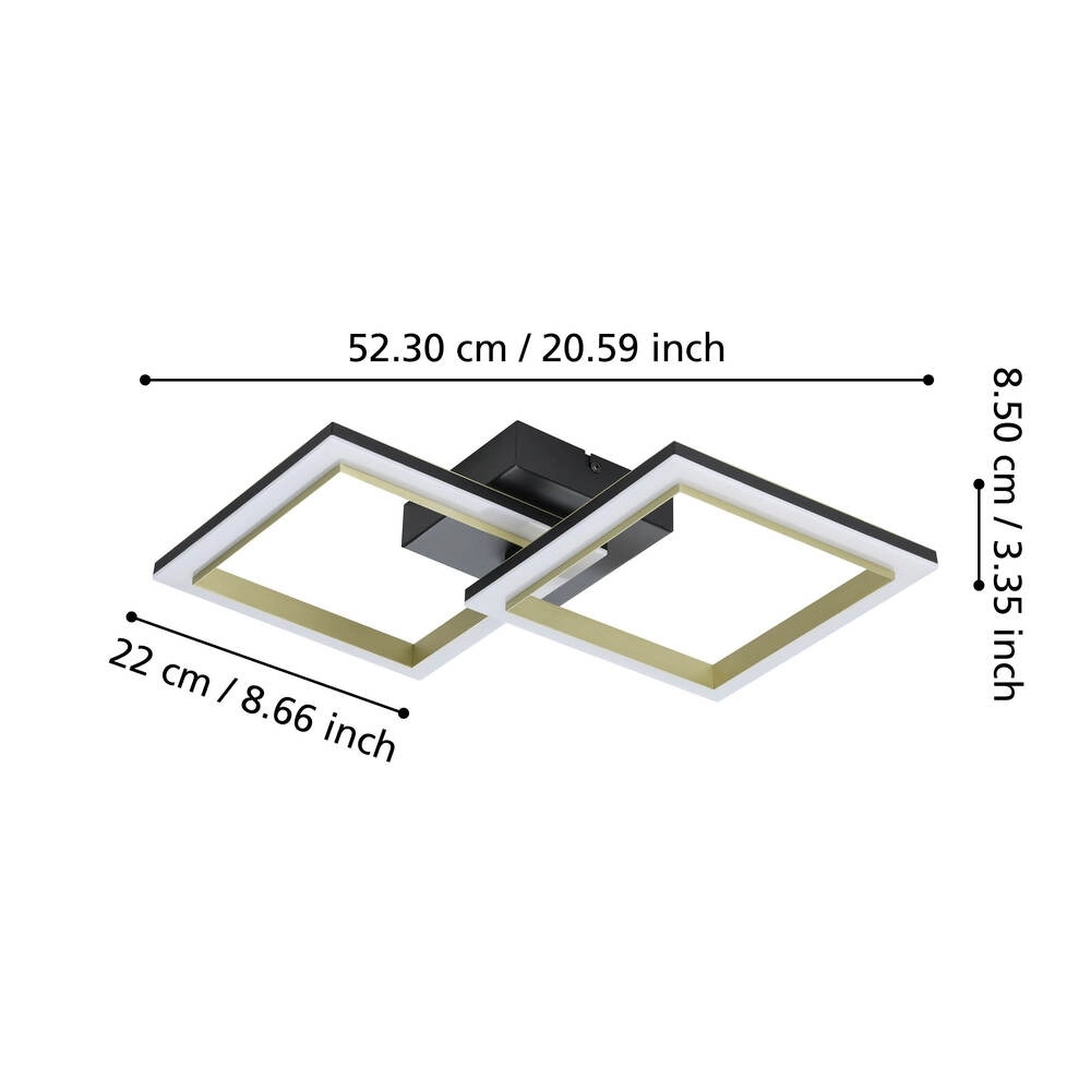 Deckenlampe Calliera Design-Quadrat Eglo 9008606316137