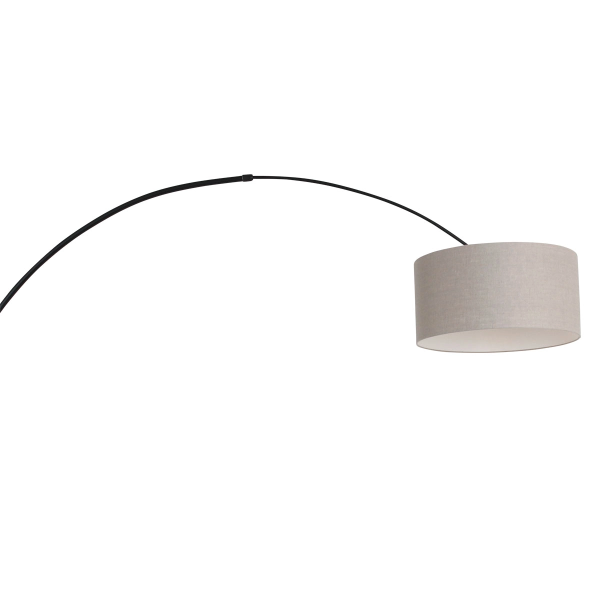 Wandbogenlampe Sparkled schwarz mit taupefarbenem Lampenschirm Steinhauer 8712746146073
