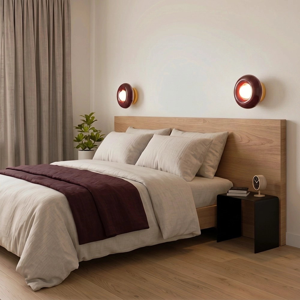 Design-Deckenlampe Torchiarolo Orange mit Burgunderrot