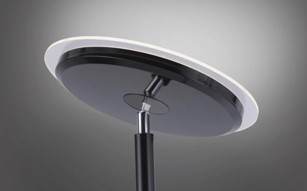 Leselampe Hans Round Schwarz Just Light 4043689949945