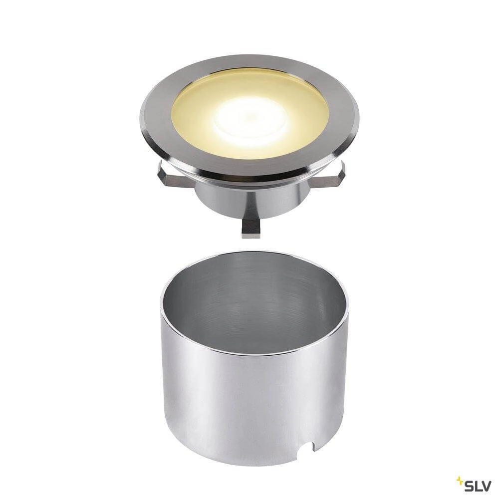 Großer LED-Bodenstrahler Dasar Flat weiches weißes Licht SLV 4024163262064