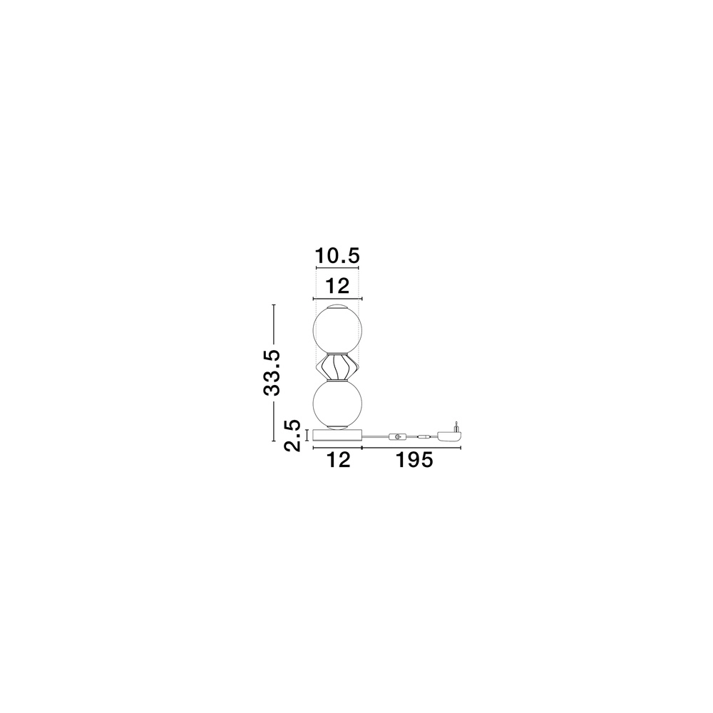 Tischlampe Pallina 33,5 cm Lyora 5212017484062