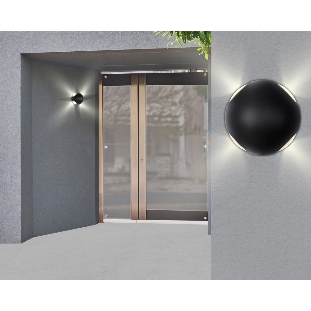 Runde Wandlampe Slice Schwarz Globo 9007371451036