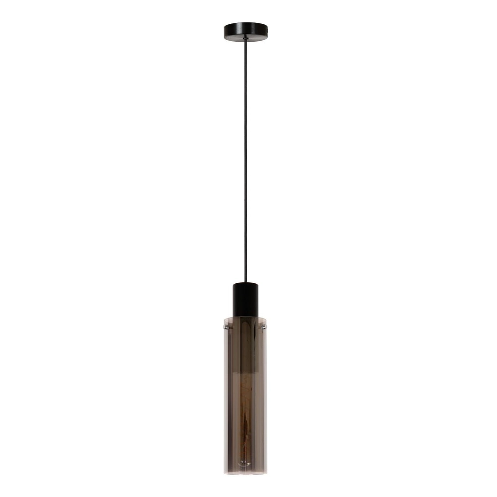 Elegante Pendellampe Orlando Ø 10cm Rauchglas
