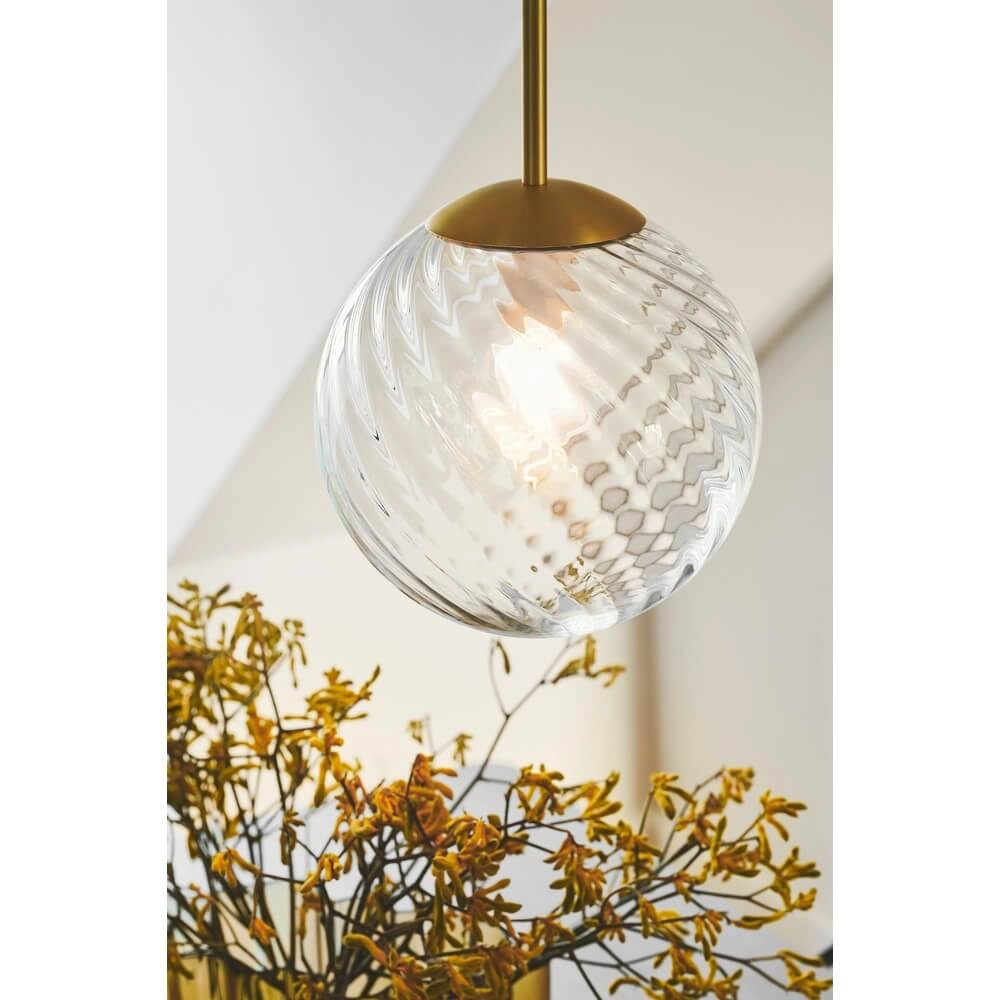 Pendelleuchte aus Glas Chisell Messing Ø 25cm Nordlux 5704924015656