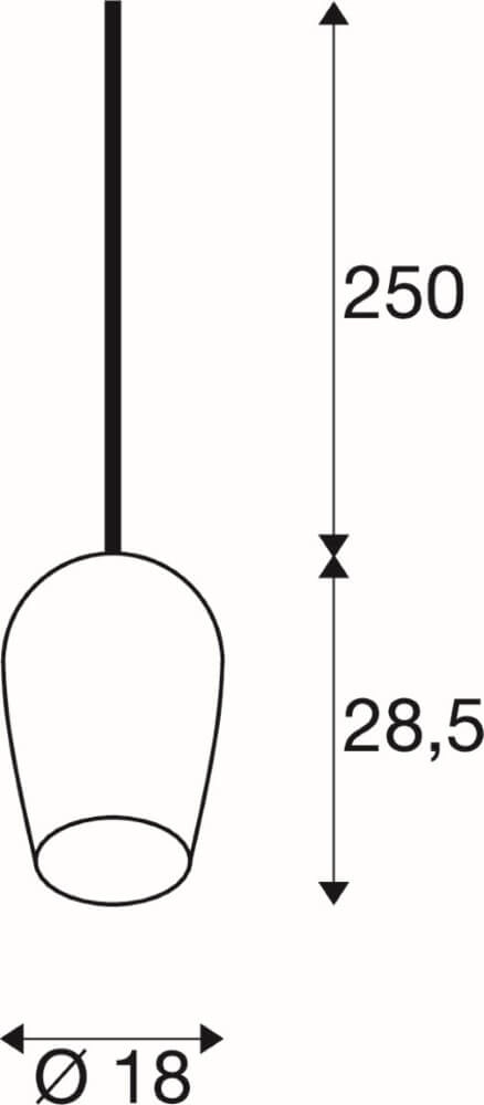 Hängelampe aus Glas Pantilo weißes Glas - Ø 18cm SLV 4024163266383