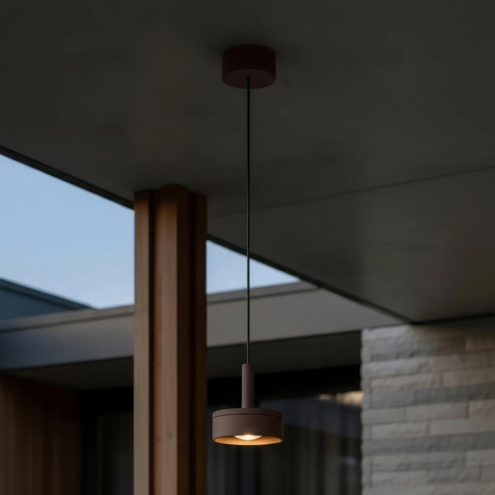 Design-Pendellampe Lenz rostbraun Ø 11cm IP54 Lucide 5411212334091