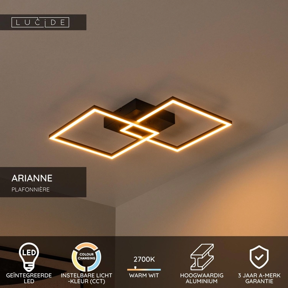 Design-Deckenlampe Arianne Schwarz Lucide 5411212530899