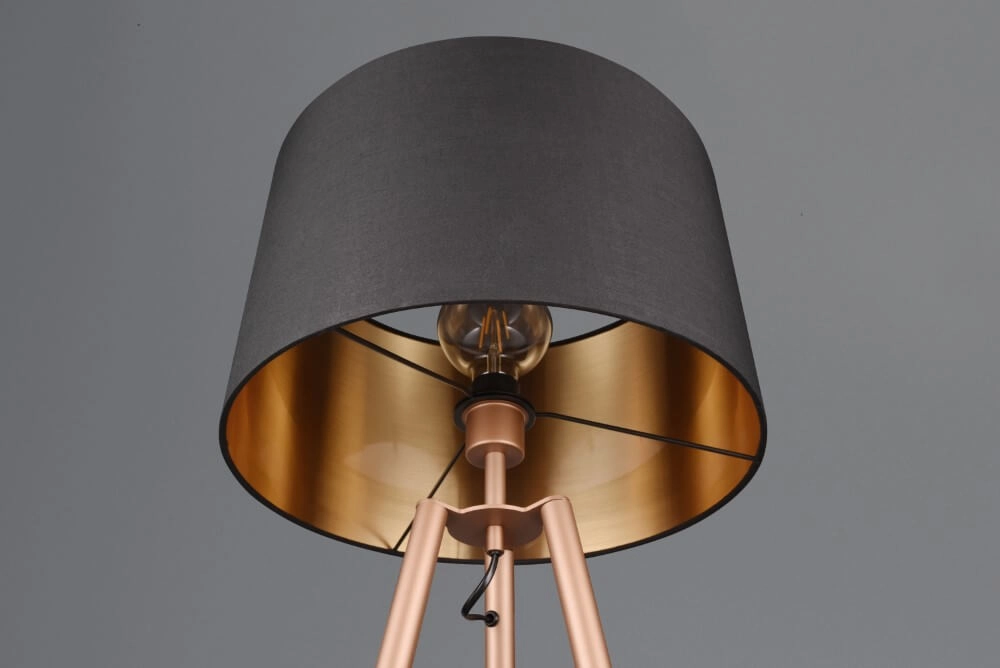 Stehende Stehlampe Colette schwarz mit gold Trio 4017807574555