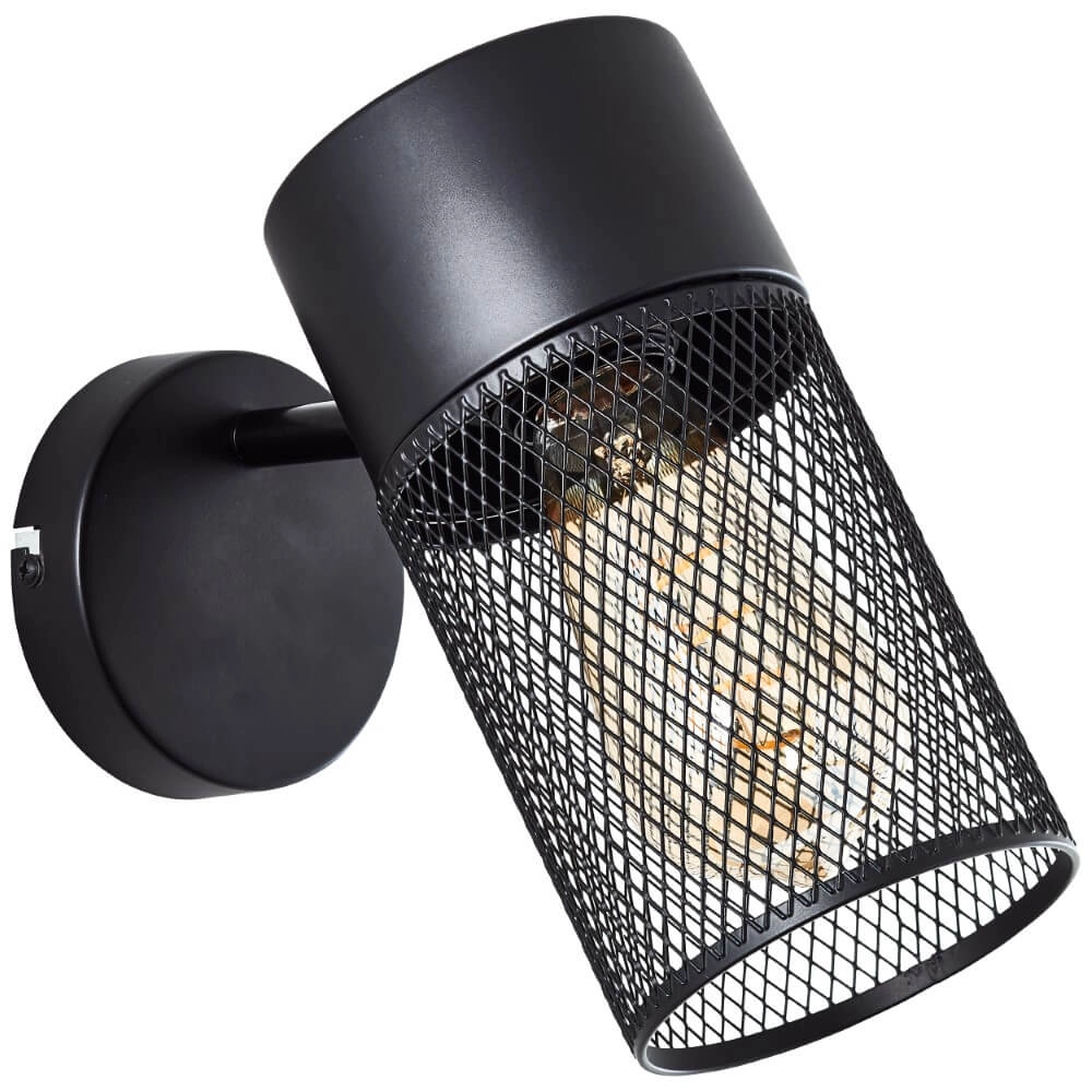 Schwarze Wandlampe Kamolo Brilliant 4004353409394