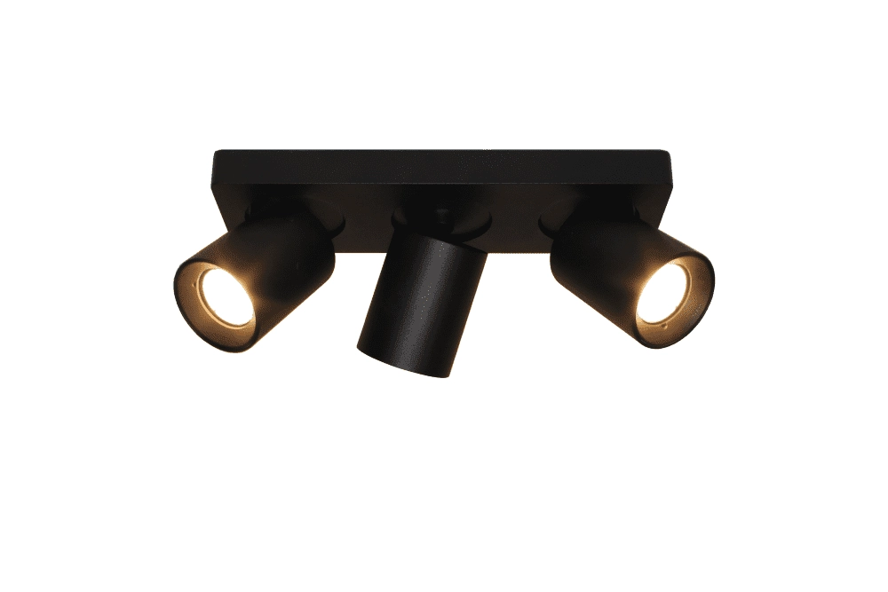 3-Licht-Spot Megano Schwarz