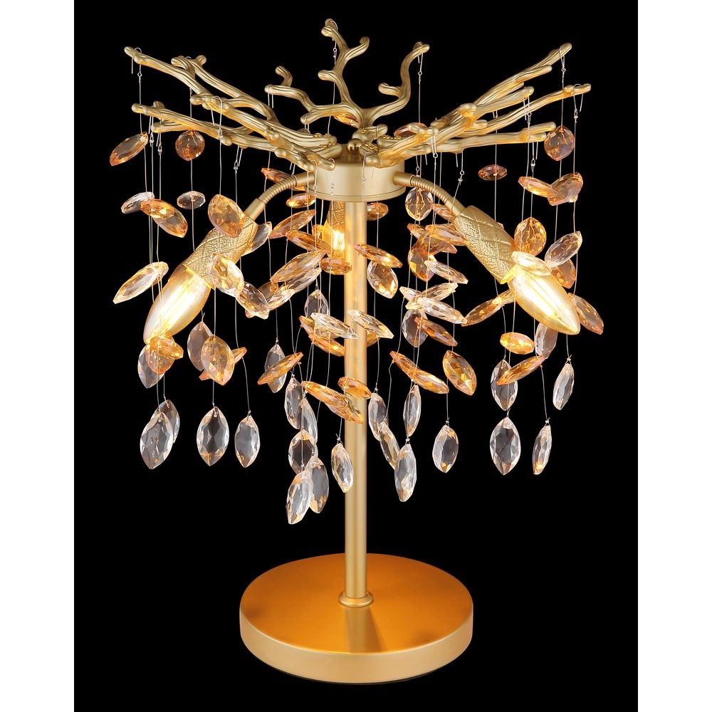 Tischlampe Queena goldene Ø 36cm Globo 9007371528684