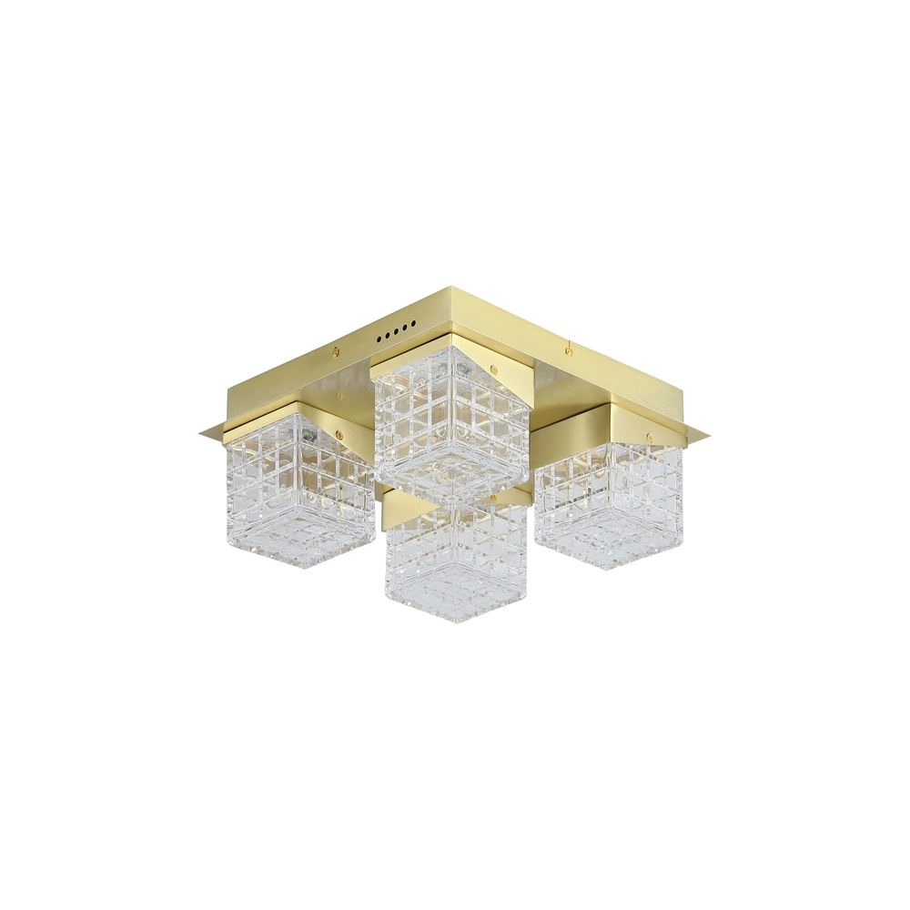 Design-Deckenleuchte Cuboid 4-helles Gold Searchlight 5053423304144