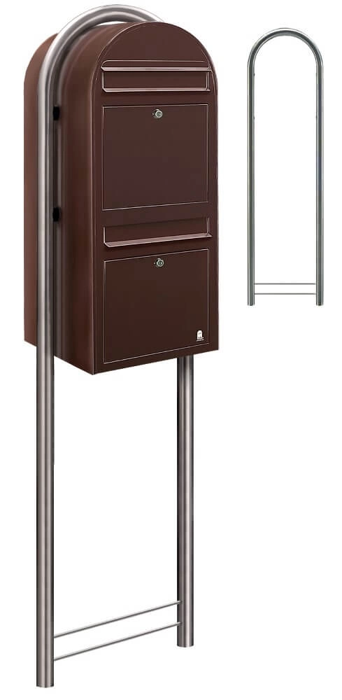 Briefkasten Duo 8017 Dunkelbraun Bobi 6417237014085