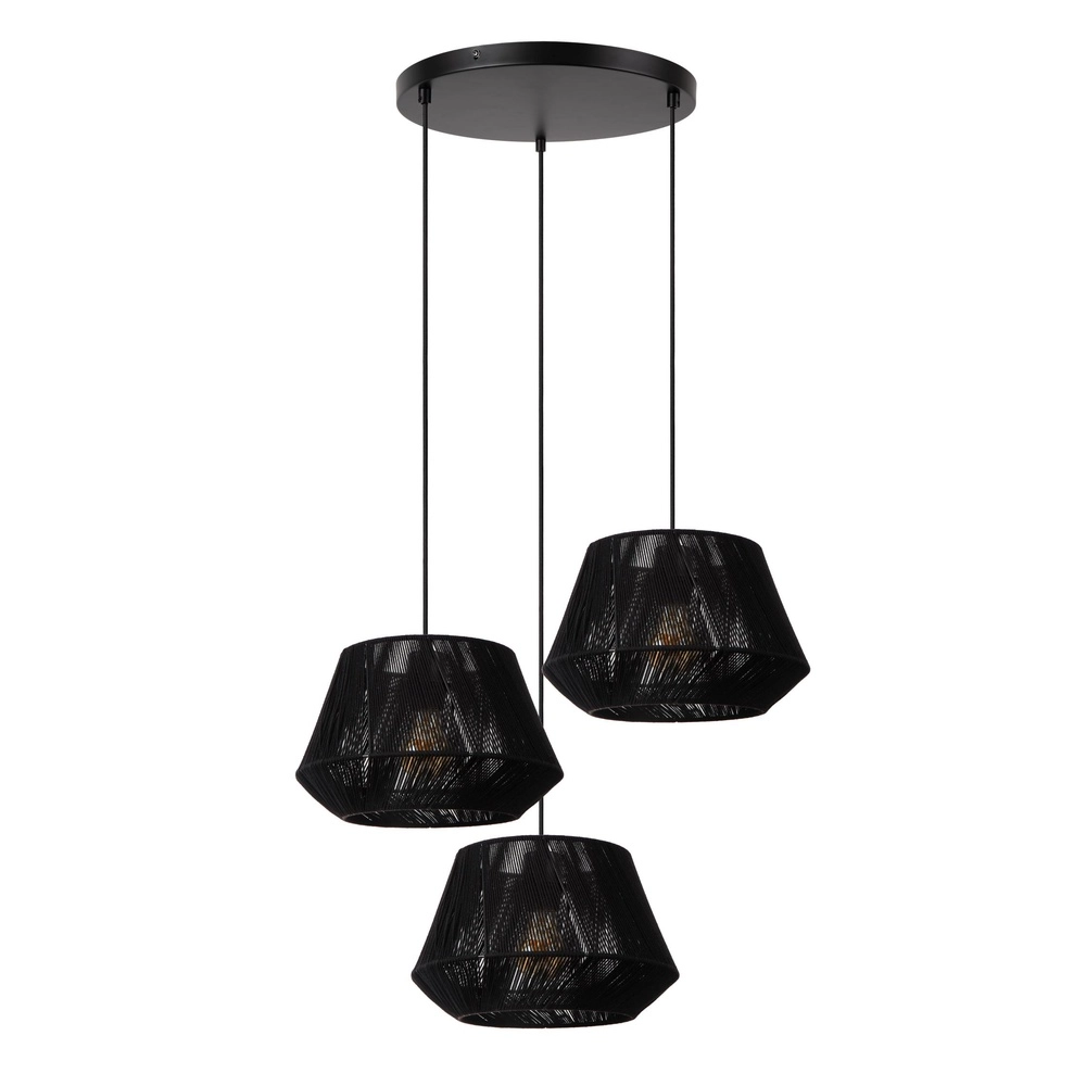 Pendellampe Jessica Schwarze 3-Lichter