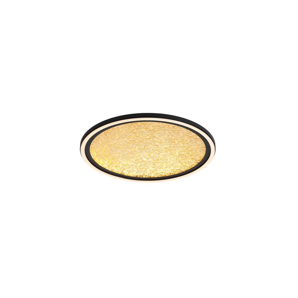 Design-Deckenleuchte Luna Ø 40cm schwarz mit gold
