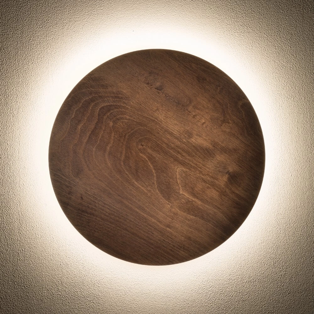 Wandleuchte Ring Timber L LED-Holz Lyora 5903139112918