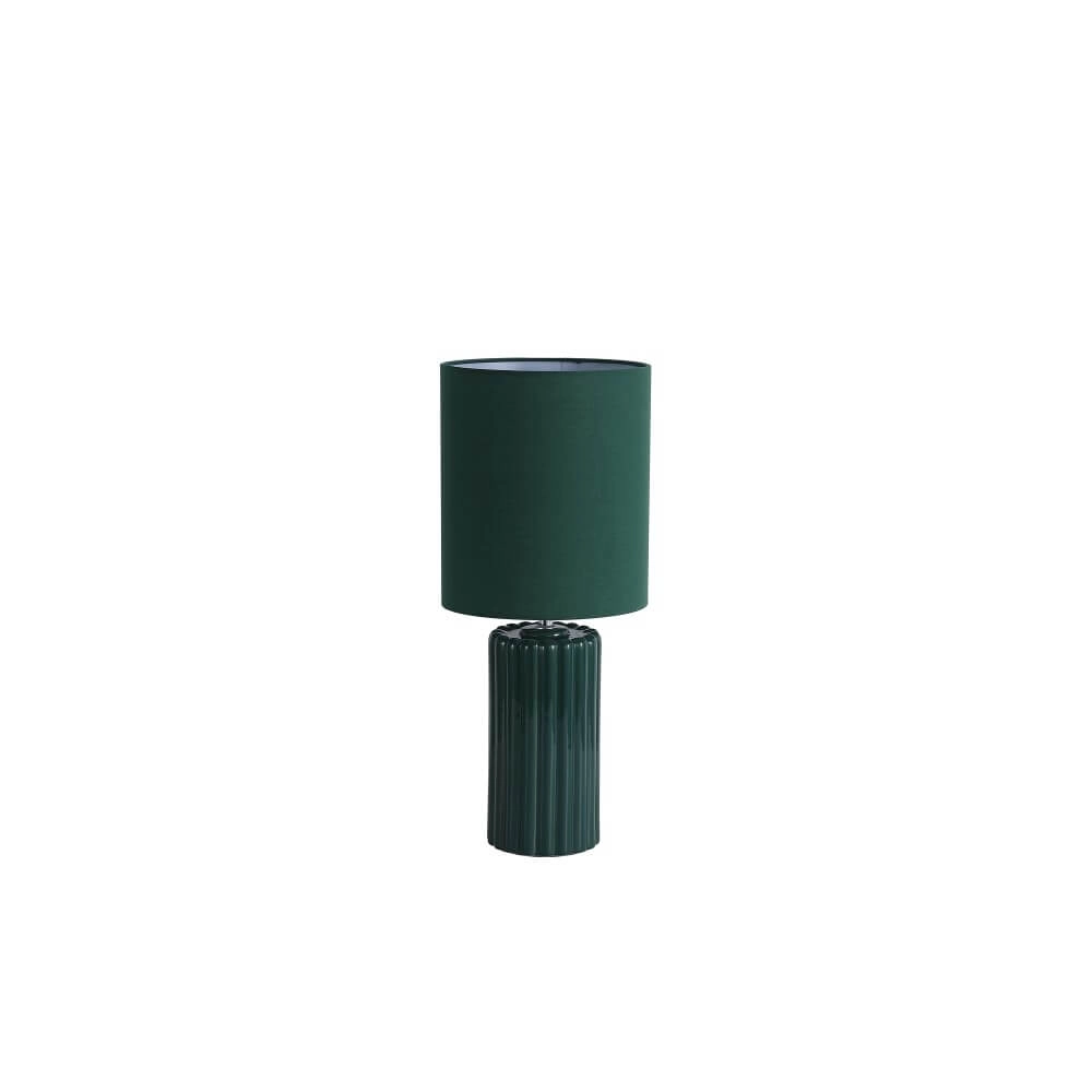 Grüne Tischlampe Groove Keramik Searchlight 5053423274058
