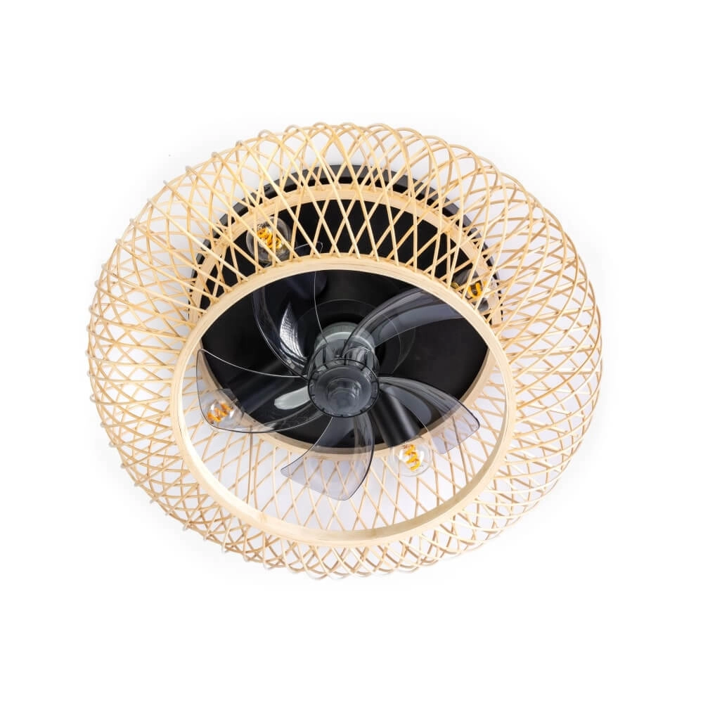 Ventilator mit Lampe Fan.8 Holz