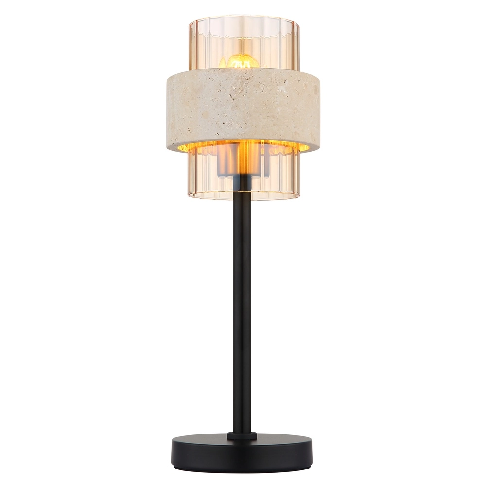 Tischlampe Daren Schwarz mit Marmor Globo 9007371592661