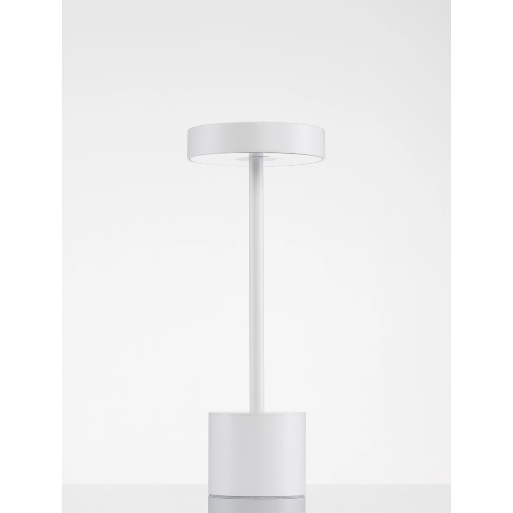 Design-Tischleuchte Fumo Wiederaufladbar Weiß Lyora 5212017434746