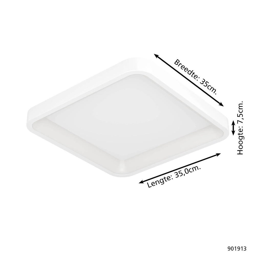Quadratische Deckenleuchte Loretello-Z Intelligentes Weiß Eglo 9008606358236