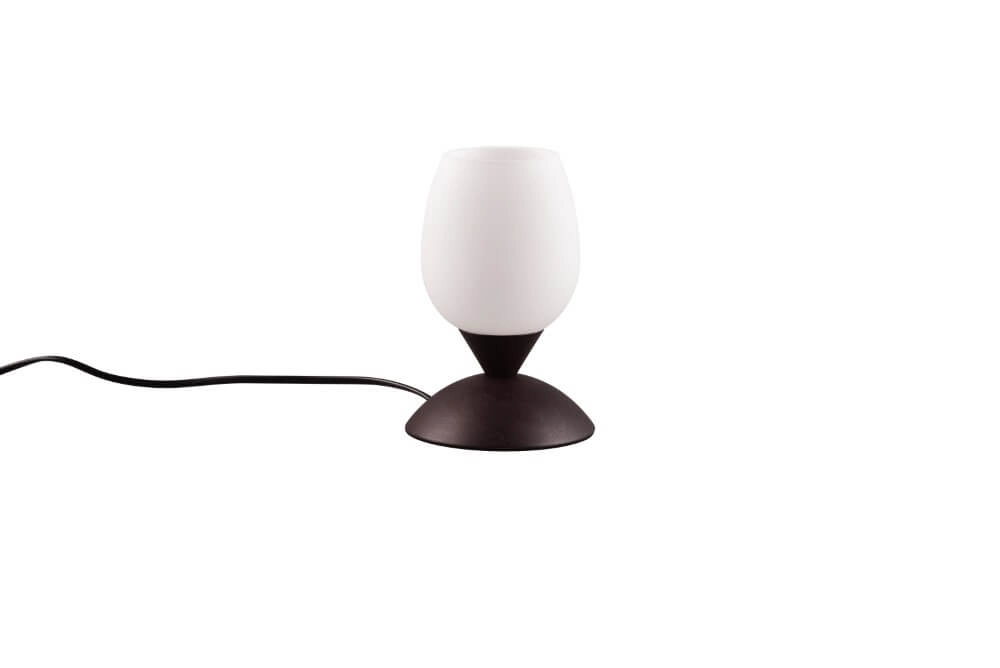 Tischlampe rostbraun Cup Ii weißes Glas Trio 4017807551501