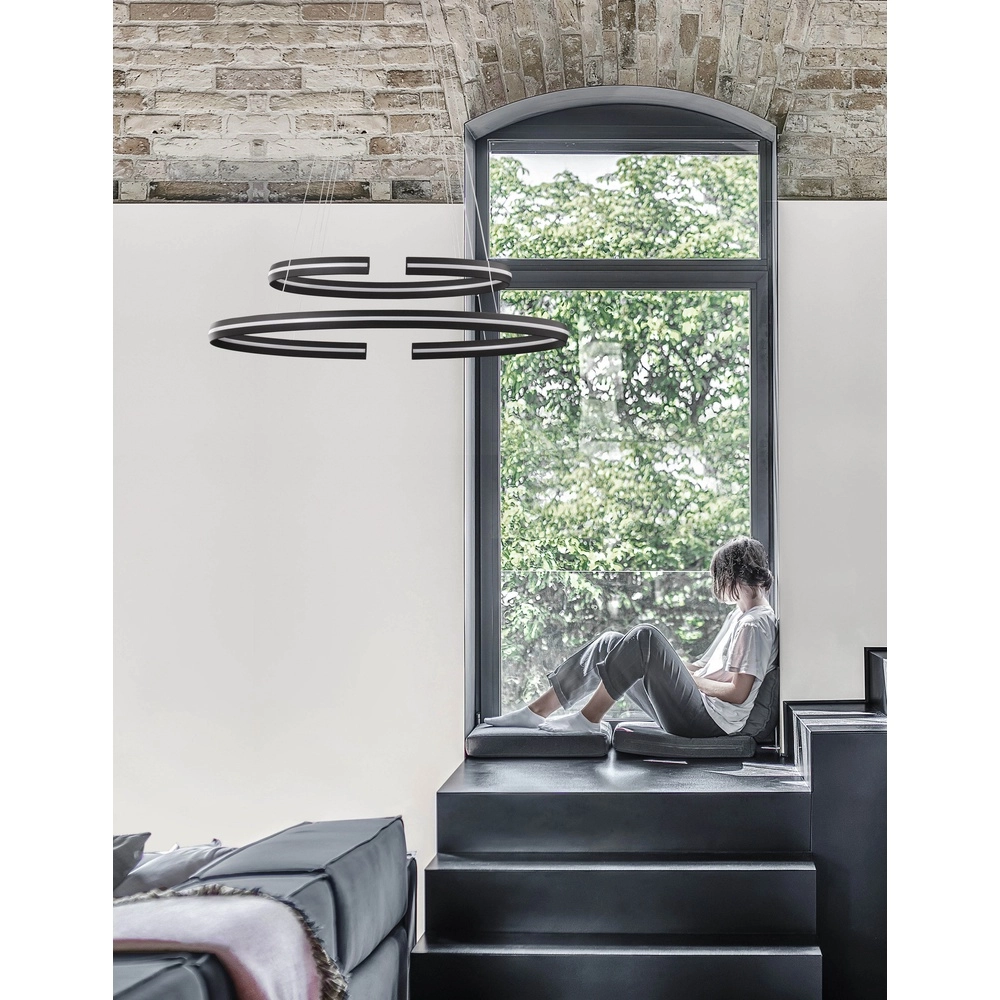 Schwarze Pendelleuchte Torrente rund Lyora 5212017419620