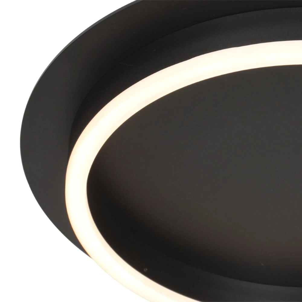 Moderne LED-Deckenleuchte Ringlux schwarz - Ø 32cm Steinhauer 8712746170573