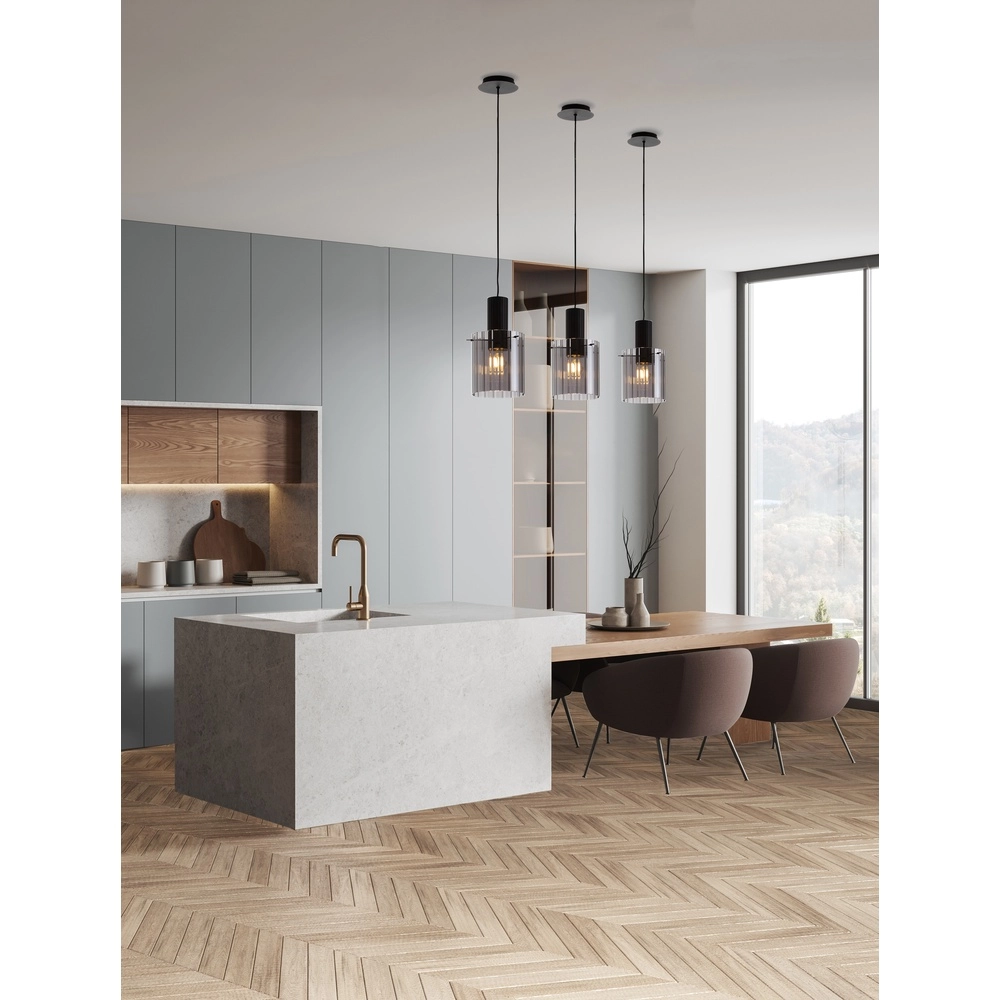 Design-Pendelleuchte Mirbi 1-flammig schwarz Lyora 5212017468420
