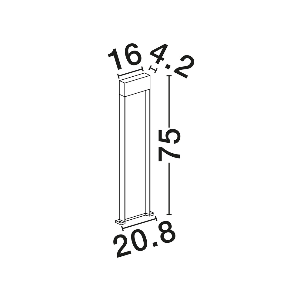 Design-Gartenlampe Noray Schwarz mit Holz 78cm - 2700K Lyora 5212063504332