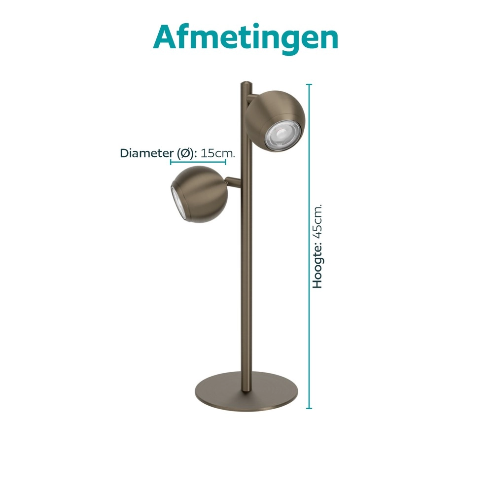 Design-Tischlampe Bimeda 1 Dark Bronze