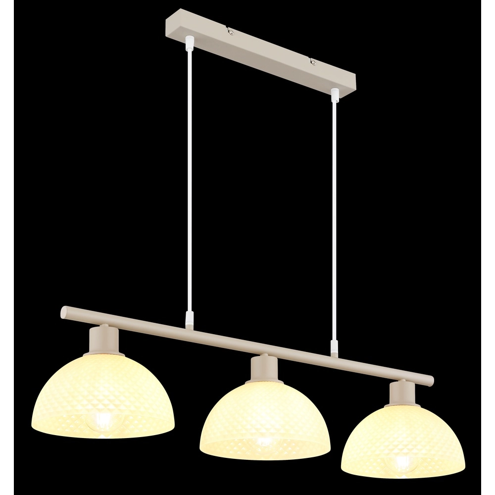 3-Licht Pendellampe Selma Sandbraun Globo 9007371592104