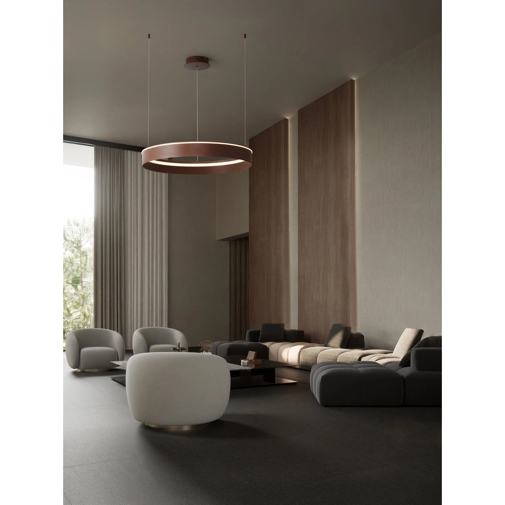 Moderne Pendellampe Olivia braune Ø 78 cm