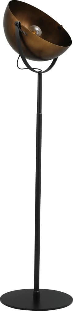 Stehlampe Larino 50 175 cm schwarz mit antiken kupfer