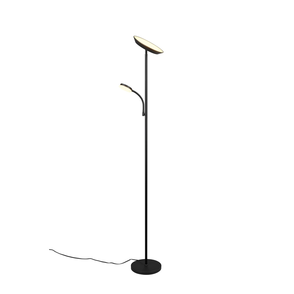 Stehlampe Specter schwarz mit Leselampe