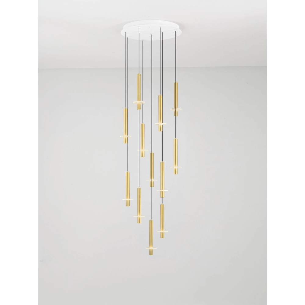 Design-Pendellampe Noemi Gold mit weißem Ø 62 cm Lyora 5212063503328