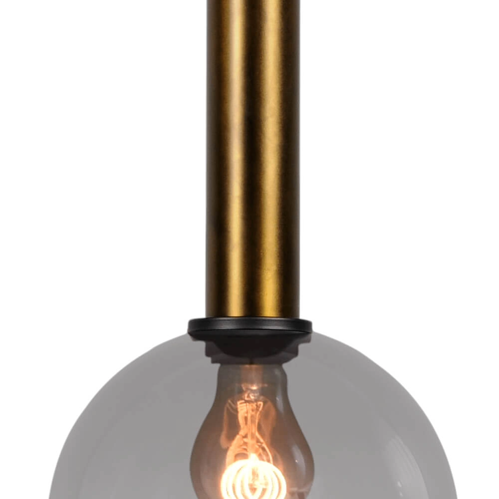 Hängelampe Ø 20cm Bella 2 Antikes Messing mit Rauchglas Masterlight 8718121334080
