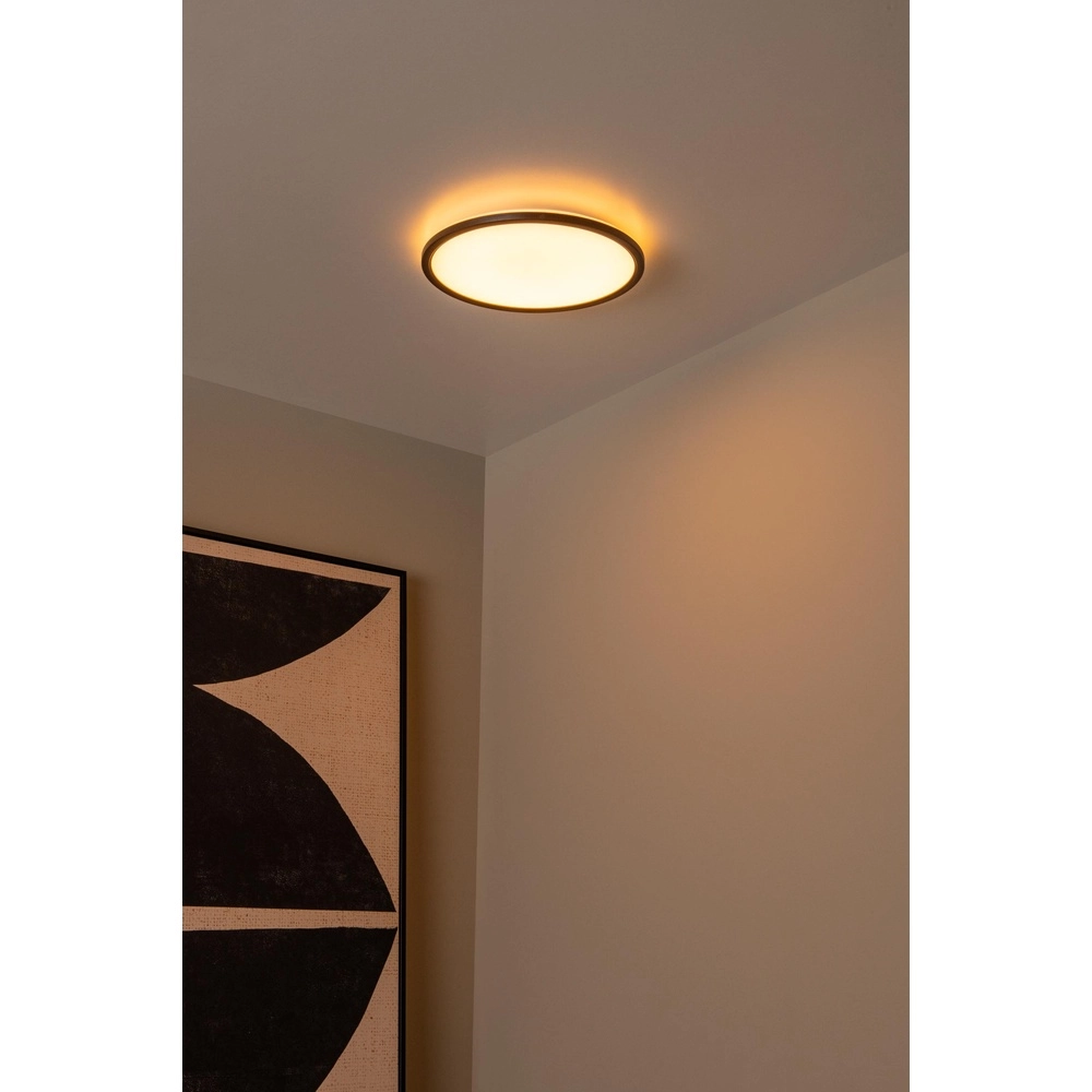 Deckenlicht Castor schwarz mit weißem Ø 32 cm Lucide 5411212071804